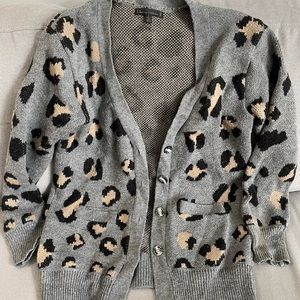 Urban Outfitters grey leopard cardigan Size S